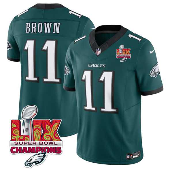 Men & Women & Youth Philadelphia Eagles #11 A.J. Brown Green 2025 Eagles Logo Super Bowl LIX Patch New F.U.S.E. Vapor Untouchable Limited Stitched Jersey Dzhi,We sell and wholesale Men & Women & Youth Philadelphia Eagles #11 A.J. Brown Green 2025 Eagles Logo Super Bowl LIX Patch New F.U.S.E. Vapor Untouchable Limited Stitched Jersey Dzhi on line form chian!